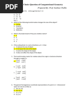 Multiple Choice Question of Computational Geometry