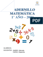 Cuadernillo Matematica 1ro.