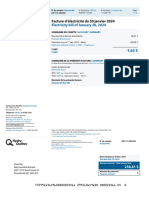 Electricity Bill of January 30, 2024: Facture D'électricité Du 30 Janvier 2024