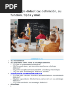 Estrategia Didáctica TIPOS INICIO DESARROLO CIERRE