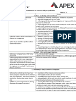 Petrojet - APEX Questionnaire For Contractor HSE Pre-Qualification