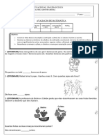 Avaliação de Matemática 2º Ano