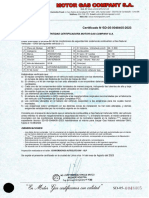 Certificado N°SD-05-0048405-2023: La Entidad Certificadora Motor Gas Company S.A. Certifica