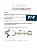 Introduction To File Input and Output