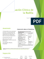 Evaluación Clinica de Rodilla