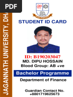 Student Id Card: Bachelor Programme