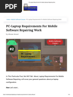 PC-Laptop Requirements For Mobile Software Repairing Work