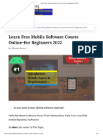 1.learn Free Mobile Software Course Online-For Beginners 2022