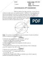 1er Devoir Du 2ème Trimestre Mathematiques 3ème 2020 2021 Cpeg Saint Justin