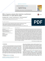 Effect of Gaseous Ammonia Direct Injection On Performance Characteristics of A SI Engine