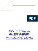 12th Physics Important Long Question by Youth Academy 0346-6116201 PDF