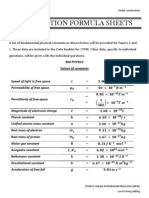 STPM Physics Formulas and Constants