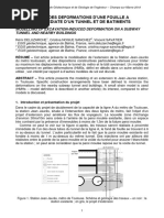 Modelisation Des Deformations D'Une Fouille A Proximite Immediate D'Un Tunnel Et de Batiments