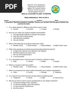 Industrial Arts - EPP 6 - Periodical Test