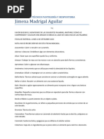 Vocabulario Técnico Pastelería y Resposteria