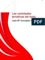 Las Variedades Tematicas Del Texto