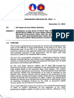 Lwua-Dbm Joint Memorandum Ciruclar 2023-01 - Guidelines On The Grant of Fy 2023 PBB