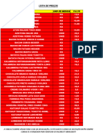 Lista de Preços Frios Agosto 2020