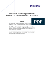 Sentaurus Technology Template: DC and RF Characterization of Hemts