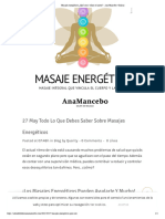 Masajes Energéticos ¿Qué Son y Cómo Se Hacen - Ana Mancebo - Galicia