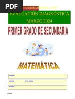 1° Grado - Evaluacion Diagnóstica 2024