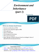 Genes, Environment and Inheritance - MG 4