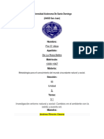 Tarea 3.1 Investigación Entorno Natural y Social Cambios en El Ambiente Con La Salida y Puesta Sol. Socialización de Experiencia