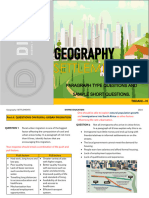 Settlement Geography - Questions To Expect