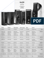 Sonus Faber (1992), Family Specs