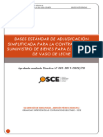 Bases Estándar de Adjudicación Simplificada para La Contratación de Suministro de Bienes para El Programa de Vaso de Leche