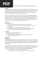 Experiment 4 Qualitative Analysis of Cations