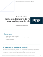 Mise en Demeure de Remédier Aux Malfaçons Du Chantier - PagesJaunes