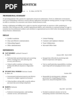 Taylor Yakimovitch Resume