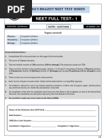 Neet Full Test - 1