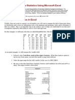 Descriptive Statistics Using Microsoft Excel