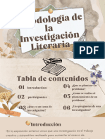 Metodología de La Investigación Literaria