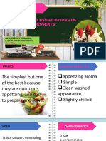 Classifications of Desserts