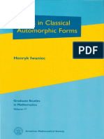 Topics in Classical Automorphic Forms, Iwaniec, AMS, 1997