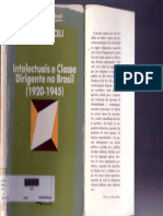 (Corpo e Alma Do Brasil) Sérgio Miceli - Intelectuais e Classe Dirigente No Brasil (1920-1945) - Difel (1979)