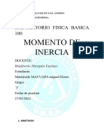 Laboratorio de Momento de Inercia