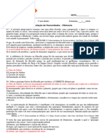 1 Ano Avaliação - Humanidades I Unidade