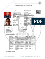 Course Registration Slip