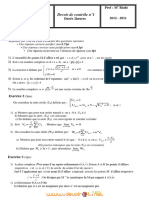 Devoir de Contrôle N°1 - Math - Bac Mathématiques (2011-2012) MR Riahi