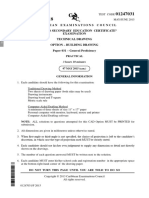 CSEC Technical Drawing 2015 P31 - Building Drawing