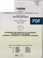 Determination Indirecte Du Glissement Du Moteur Asynchrone Alimenté A Tension Et A Frequence Variables