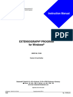 Extensograph Program For Windows: Instruction Manual