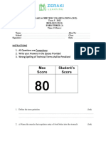 BIOLOGY PP1 FORM 3 - Question Paper