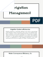 Irrigation Efficiencies