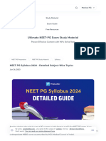 NEET PG Syllabus 2024 - Detailed Subject-Wise Topics