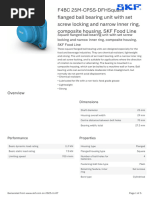 SKF F4BC 25M-CPSS-DFHSquare Flanged Ball Bearing Unit With Set Screw Locking and Narrow Inner Ring, Composite Housing, SKF Food Line Specification